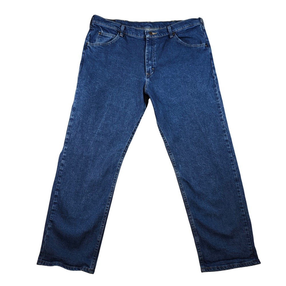 Wrangler Straight Leg Jeans Mens 38x30 Blue Excellent Stretch Denim 1097FXVMD
